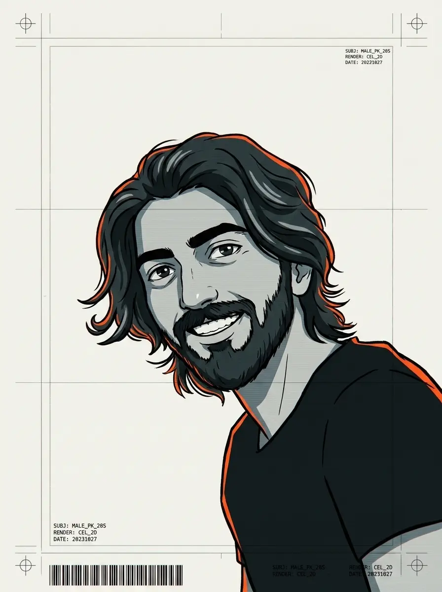 Narcy, motion lead — illustrated portrait