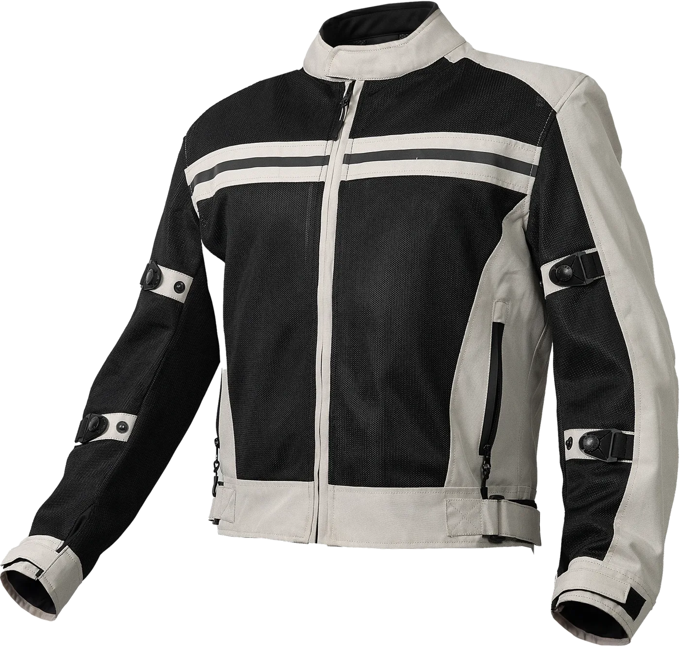 Two-tone mesh riding jacket, ghost mannequin shot